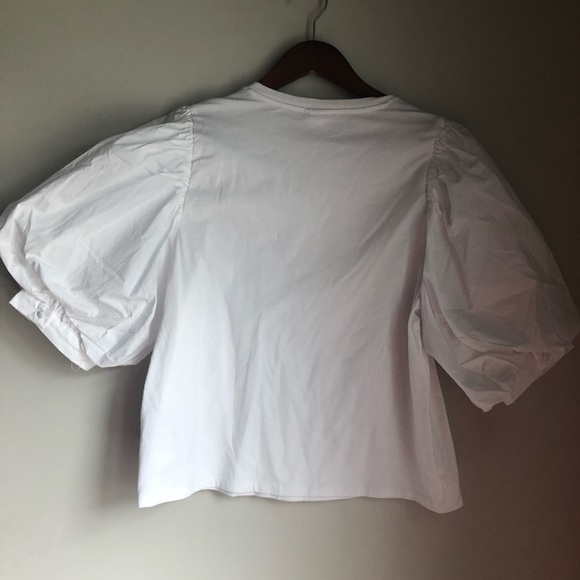 H&M x Johanna Ortiz Puff SleevE White Top - Picture 8 of 8